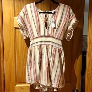 American Eagle Multi-color Linen Romper
